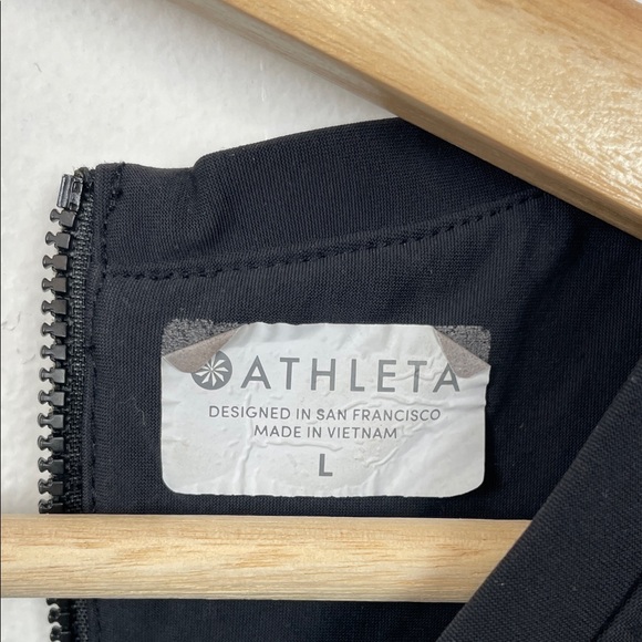 Athleta Stellar Stretch Scuba Sheath Athleisure Women's L Black Sleeveless Dress - Picture 10 of 10